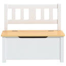 opbevaringsbænk til børn 60x30x55 cm MDF hvid og beige