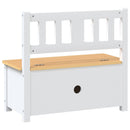 opbevaringsbænk til børn 60x30x55 cm MDF hvid og beige