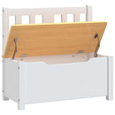 opbevaringsbænk til børn 60x30x55 cm MDF hvid og beige