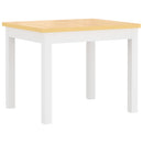bord- og stolesæt til børn 3 dele MDF hvid og beige