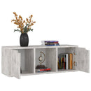 tv-bord 88,5x27,5x30,5 cm konstrueret træ betongrå