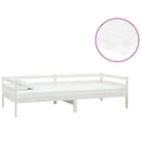 daybed med madras 90x200 cm massivt fyrretræ hvid