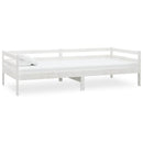daybed med madras 90x200 cm massivt fyrretræ hvid