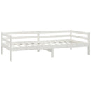 daybed med madras 90x200 cm massivt fyrretræ hvid