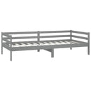 daybed med madras 90x200 cm massivt fyrretræ grå