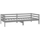daybed med madras 90x200 cm massivt fyrretræ grå