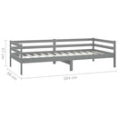 daybed med madras 90x200 cm massivt fyrretræ grå