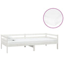 daybed med madras 90x200 cm massivt fyrretræ hvid