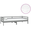 daybed med madras 90x200 cm massivt fyrretræ grå