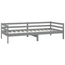 daybed med madras 90x200 cm massivt fyrretræ grå