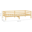 daybed med madras 90x200 cm massivt fyrretræ