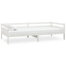 daybed med madras 90x200 cm massivt fyrretræ hvid