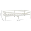 daybed med madras 90x200 cm massivt fyrretræ hvid