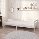 daybed med madras 90x200 cm massivt fyrretræ hvid