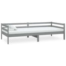 daybed med madras 90x200 cm massivt fyrretræ grå