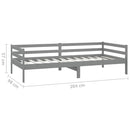 daybed med madras 90x200 cm massivt fyrretræ grå