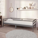 daybed med madras 90x200 cm massivt fyrretræ grå