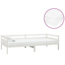 daybed med madras 90x200 cm massivt fyrretræ hvid
