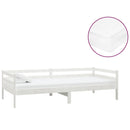 daybed med madras 90x200 cm massivt fyrretræ hvid