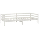 daybed med madras 90x200 cm massivt fyrretræ hvid