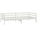 daybed med madras 90x200 cm massivt fyrretræ hvid