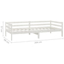 daybed med madras 90x200 cm massivt fyrretræ hvid
