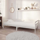 daybed med madras 90x200 cm massivt fyrretræ hvid