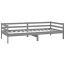 daybed med madras 90x200 cm massivt fyrretræ grå
