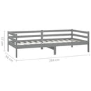 daybed med madras 90x200 cm massivt fyrretræ grå