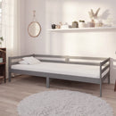 daybed med madras 90x200 cm massivt fyrretræ grå