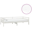 daybed med madras 90x200 cm massivt fyrretræ hvid