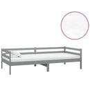 daybed med madras 90x200 cm massivt fyrretræ grå