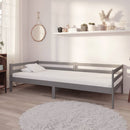 daybed med madras 90x200 cm massivt fyrretræ grå