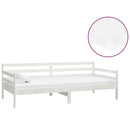daybed med madras 90x200 cm massivt fyrretræ hvid