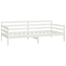 daybed med madras 90x200 cm massivt fyrretræ hvid