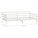 daybed med madras 90x200 cm massivt fyrretræ hvid