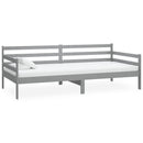 daybed med madras 90x200 cm massivt fyrretræ grå
