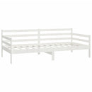 daybed med madras 90x200 cm massivt fyrretræ hvid