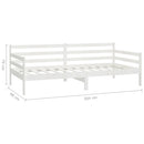 daybed med madras 90x200 cm massivt fyrretræ hvid