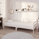 daybed med madras 90x200 cm massivt fyrretræ hvid