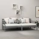 daybed med madras 90x200 cm massivt fyrretræ grå