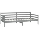 daybed med madras 90x200 cm massivt fyrretræ grå