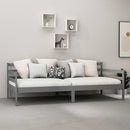 daybed med madras 90x200 cm massivt fyrretræ grå