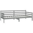 daybed med madras 90x200 cm massivt fyrretræ grå