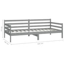 daybed med madras 90x200 cm massivt fyrretræ grå