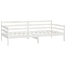 daybed med madras 90x200 cm massivt fyrretræ hvid