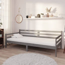 daybed med madras 90x200 cm massivt fyrretræ grå