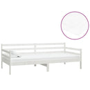 daybed med madras 90x200 cm massivt fyrretræ hvid