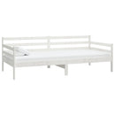 daybed med madras 90x200 cm massivt fyrretræ hvid