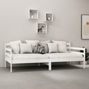 daybed med madras 90x200 cm massivt fyrretræ hvid